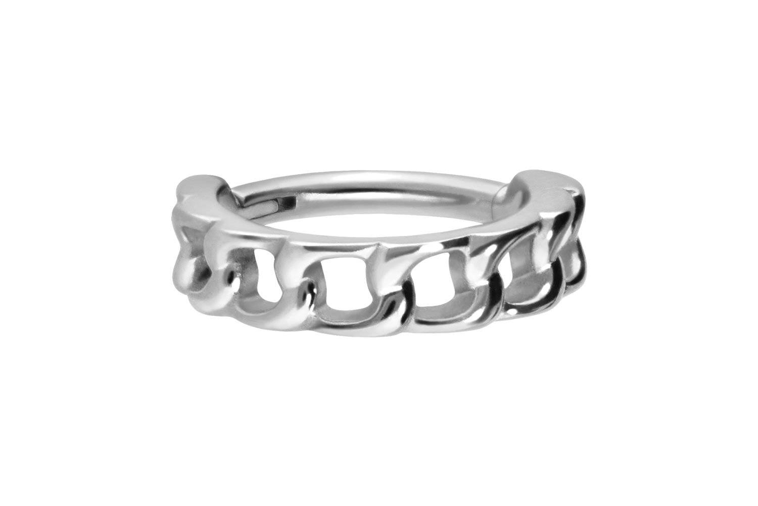Chirurgenstahl Segmentring Clicker Piercing PANZERKETTEN-DESIGN